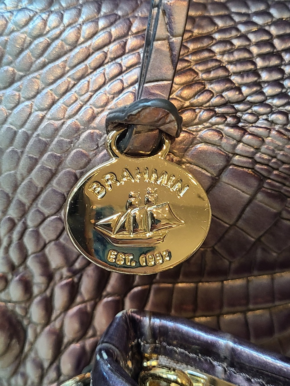 Brahmin Set Smoky Quartz Large Duxbury & Kayla Clutch With Tassel - Picture 3 of 13